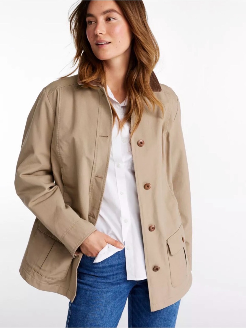 L.L.Bean Adirondack Barn Coat Flannel-Lined Chore Jacket L